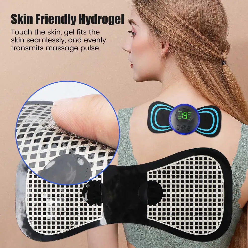 Mini Portable EMS Neck Massager Electric Neck Stretcher For  Cervical Muscle Pain Relief And Shoulder Relaxation Massage Patch Beauty World Shop