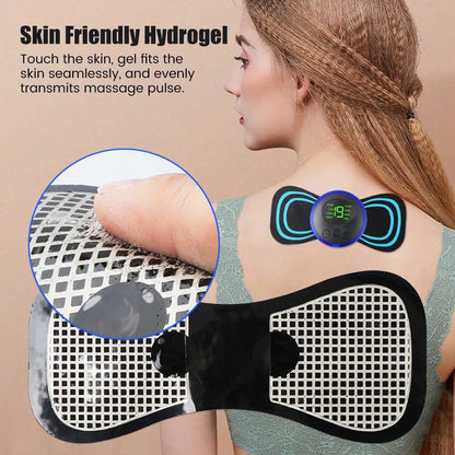 Mini Portable EMS Neck Massager Electric Neck Stretcher For  Cervical Muscle Pain Relief And Shoulder Relaxation Massage Patch Beauty World Shop