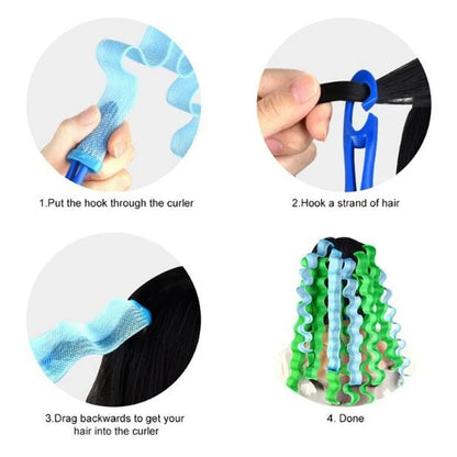 12pcs Heatless Hair Curler No Heat Hair Rollers Soft Curls Curling Rod Roller Sticks Perm Rods Wave Formers Hair Styling Tools Beauty World Shop