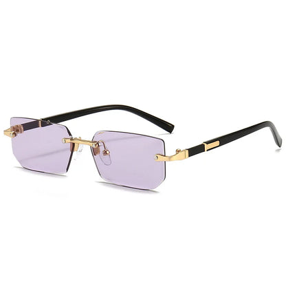 Rimless Sunglasses Rectangle Fashion Popular Women Men Shades Small Square Sun Glasses For Female Male Summer Traveling Oculos Beauty World Shop