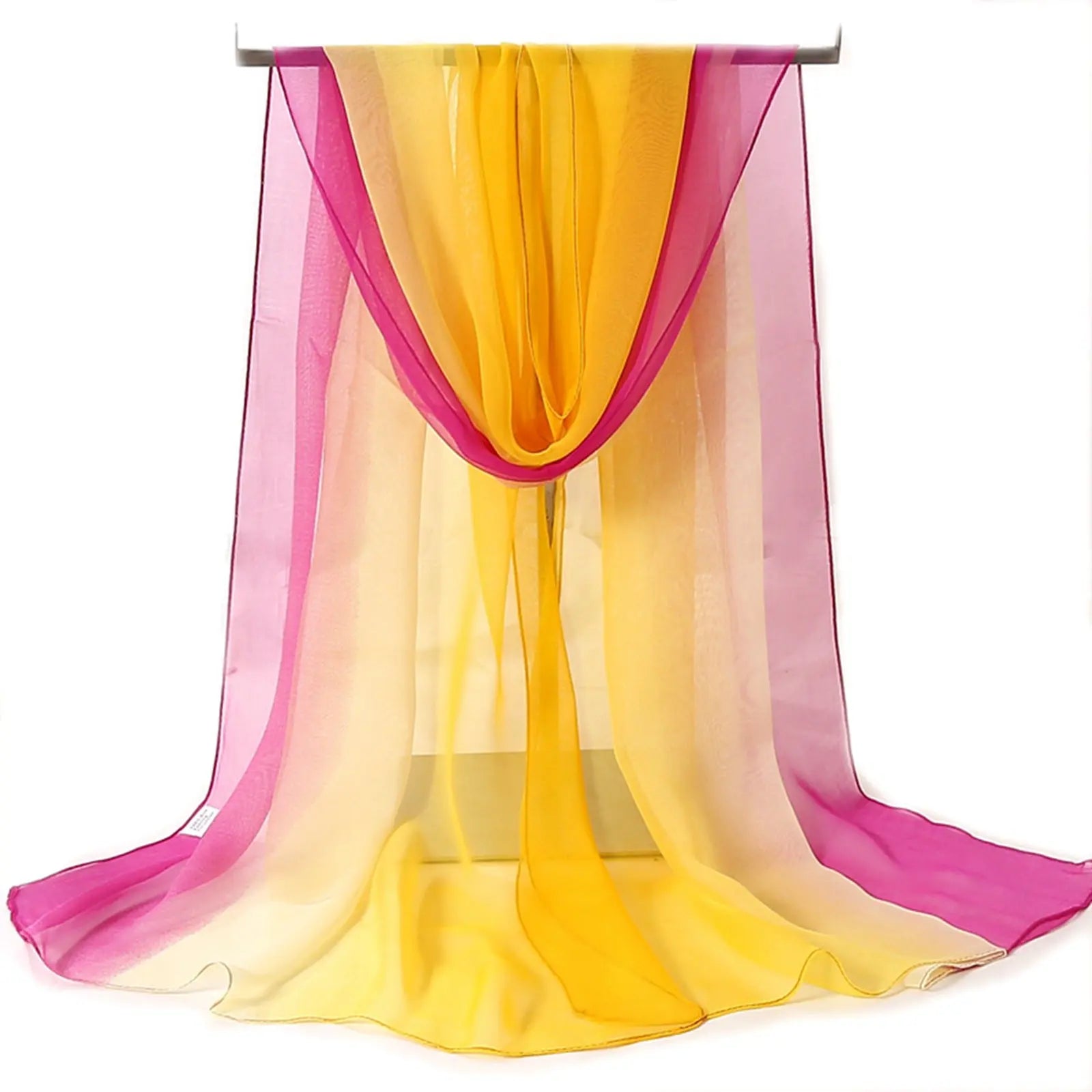 Fashion Four Seasons Women Plain Color Thin Soft Beach Thin Silky Georgette Scarf Shawls Long Wraps Beach Sunscreen Hijab Beauty World Shop