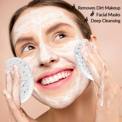 30/60 pieces of natural beauty care sponges, free of alcohol and fragrances, for facial cleansing and exfoliation sheets Beauty World Shop