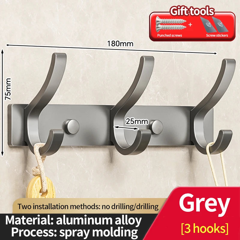 no drill Door Behind Hook Storage Wall Hanging Clothes Hanger Coat Hook Punch-free Bathroom Hanger Bedroom Organizer Storage Kit Beauty World Shop
