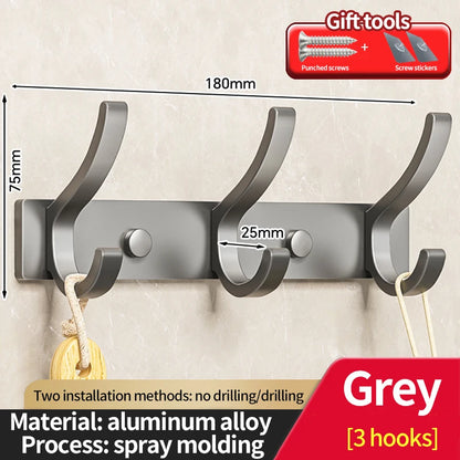 no drill Door Behind Hook Storage Wall Hanging Clothes Hanger Coat Hook Punch-free Bathroom Hanger Bedroom Organizer Storage Kit Beauty World Shop