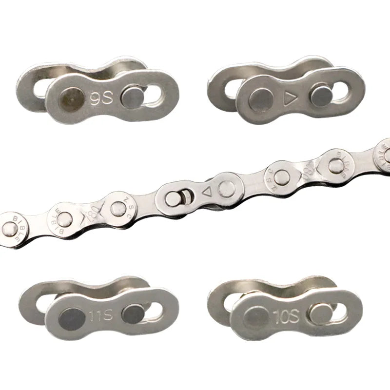 5 Pair Bicycle Chain Link Connector Joints Magic Buttons Cycling Speed Quick Master Links For Mountain Bike 6/7/8/9/10/11/12 S Beauty World Shop