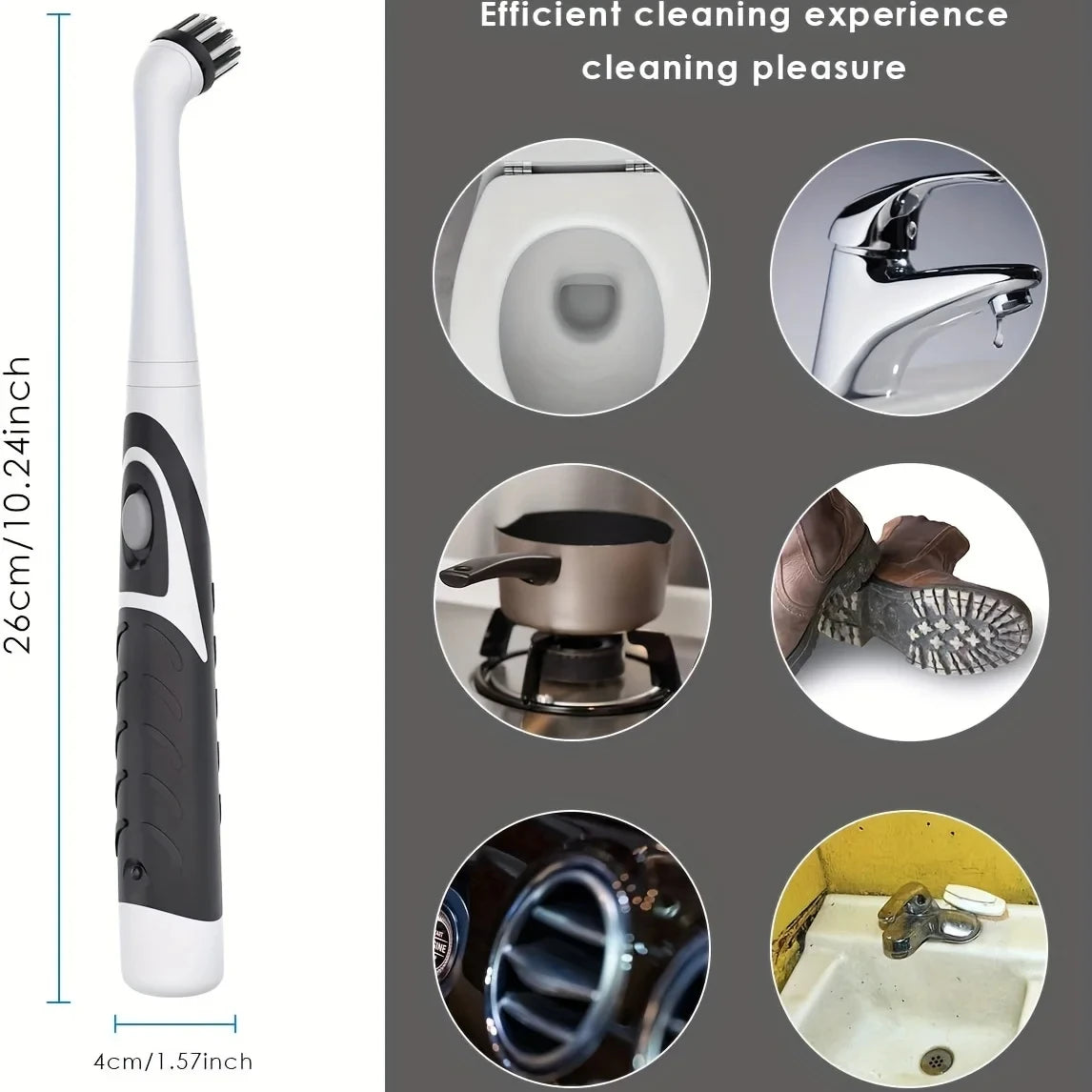 Leaning Brush Cleaning Tool With 4 Brushes Multifunctional Electric Cleaning Brush Cleaning Supplies Beauty World Shop