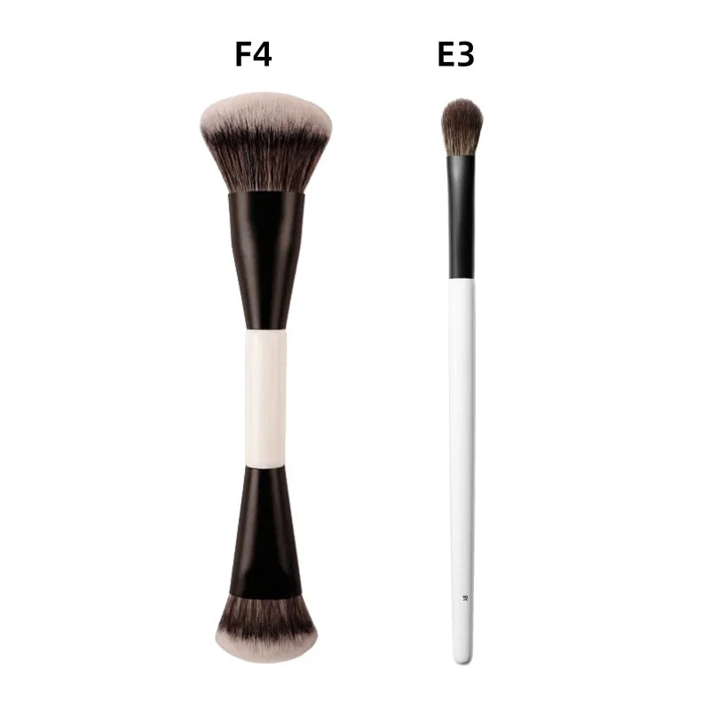 F4 Dual-Ended Foundation Face Brush Double-ended Powder Blush Contour and Eyeshadow Concealer Makeup Brushes Beauty World Shop