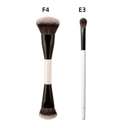 F4 Dual-Ended Foundation Face Brush Double-ended Powder Blush Contour and Eyeshadow Concealer Makeup Brushes Beauty World Shop