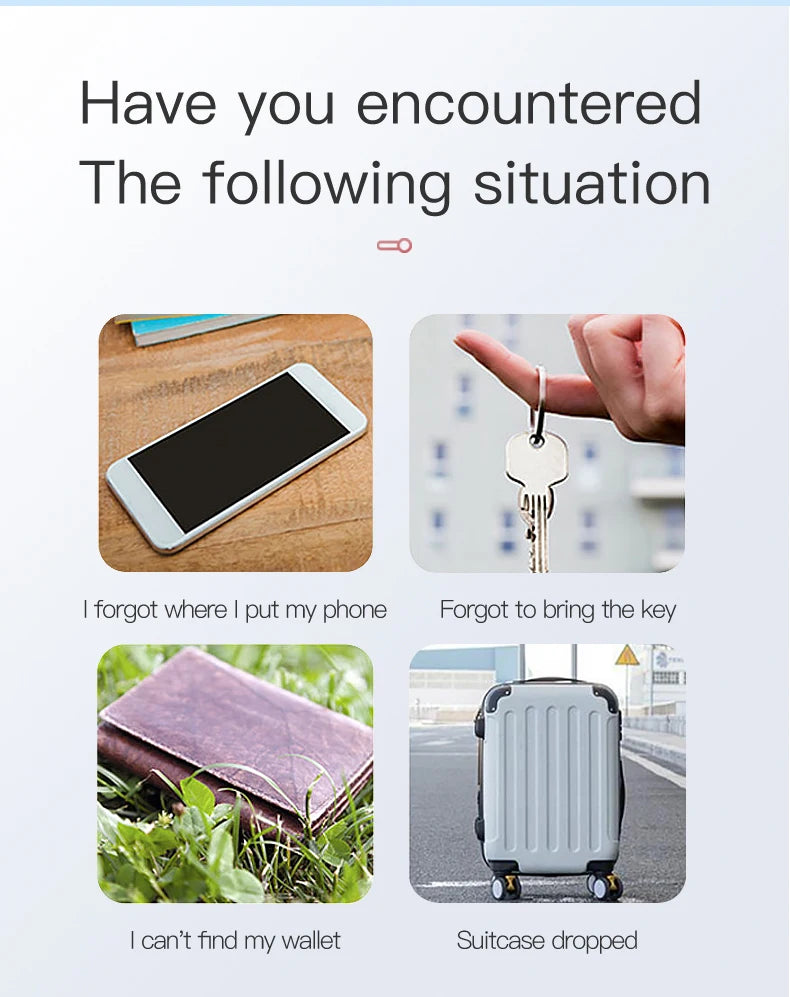 Mini GPS Locator AntiLost Alarm Wallet Keychain Smart Tag Bluetooth-Compatible Tracer Keychain Dog Pet Child Tracker Key Finder Beauty World Shop