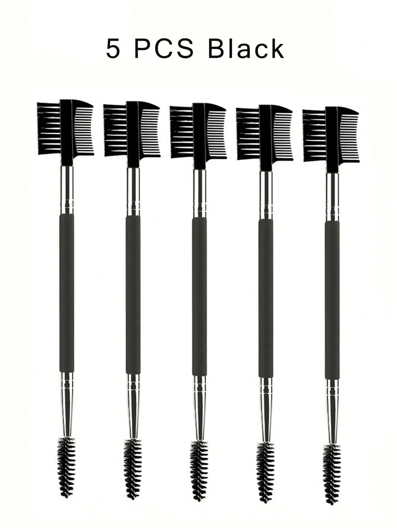 1/2/5PCS 3 Head Eyebrow Eyelash Shaper Double Head Brush Makeup Grooming Tool Cosmetic With 3 Different Spoolie Brushes Beauty World Shop