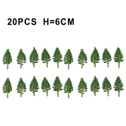 10/20/30pcs Fake Trees Artificial Miniature Tree Scenery Railroad Decoration Building Landscape Accessories DIY Diorama Garden Beauty World Shop