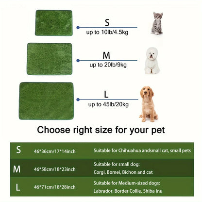 Dog Grass Mat Pee Pad Ultimate Washable Dog Grass Mat Reusable Odor-Control for Pet Training Easy-Clean Pee Pad Non-Slip Backing