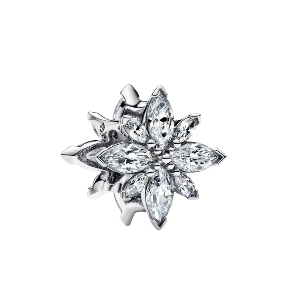 2025 New S925 Silver Spring Ball Bear Cross Pendant Suitable for Original Bracelets DIY Accessories Women's Charm Jewelry Gifts Beauty World Shop