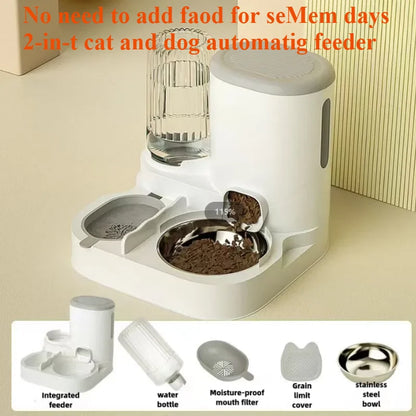 Cat bowl automatic feeder for cats, dogs, pets, water dispensers, integrated cat bowl, cat food basin, dogs, eating, drinking wa Beauty World Shop