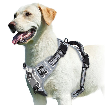 No Pull Dog Harness, Adjustable Soft Padded Pet Vest with Easy Control Handle Beauty World Shop