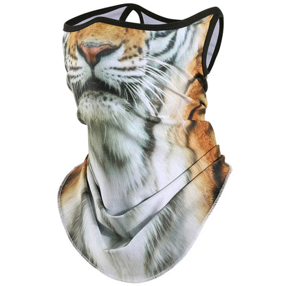 3D Animals Magic Scarf Bandana Breathable Neck Warmer Gaiter Hanging Ear Outdoor Sports Triangle Face Mask Neckerchief Summer Beauty World Shop