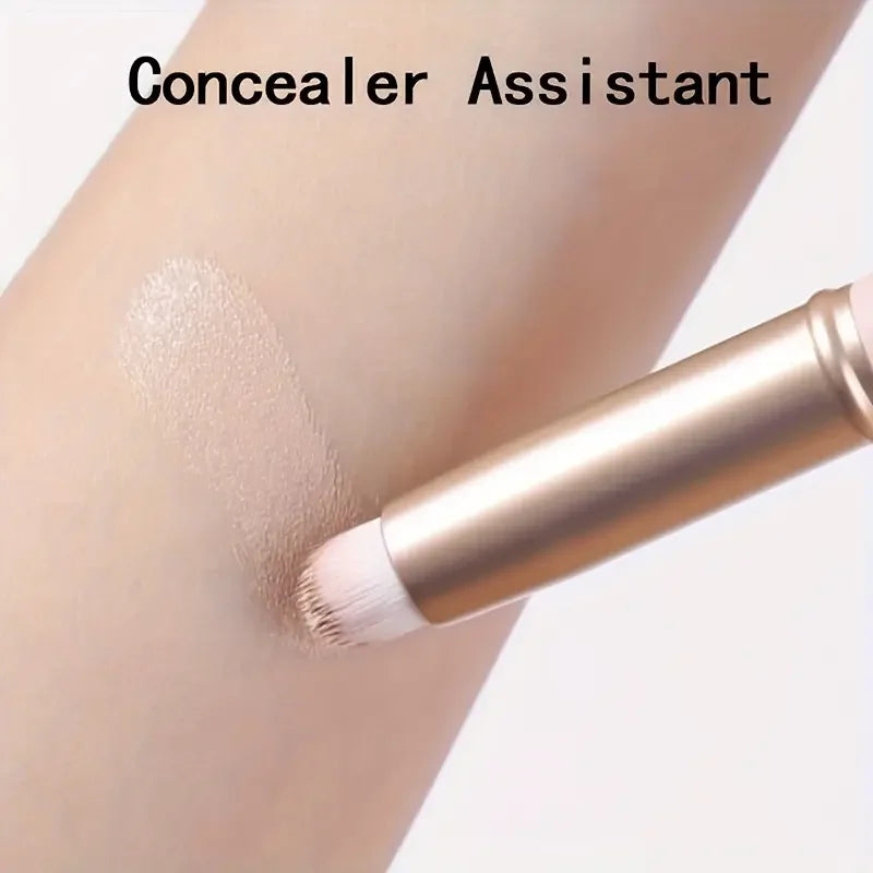 Professional round headed lipstick brush with cap, handheld palm brush, suitable for all skin types, lip brush applicator Beauty World Shop