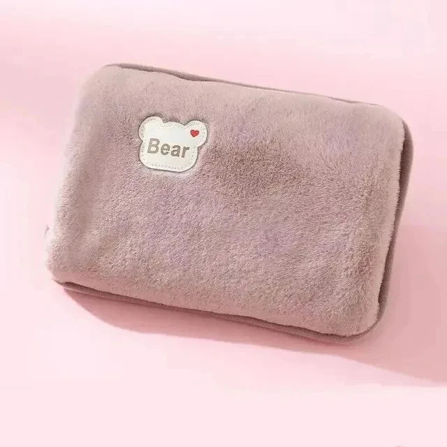 Rechargeable Hot Water Bottle Cute Electric Hand Warmer EU Plug Reusable Hot Compress Bag Heating Pad Hand Pocket Warmer Beauty World Shop