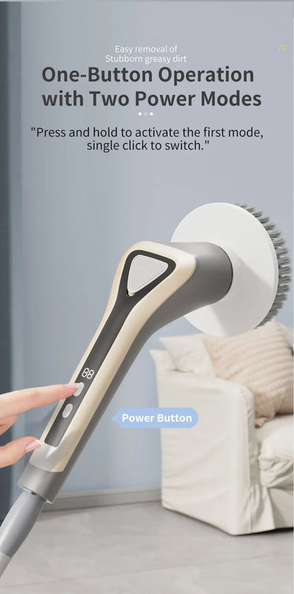 Electric Cleaning Brush Cordless Handheld Shower Scrubber Spin Cleaner Multifunctional Cleaner with 7PCS Heads Bathroom Kitchen