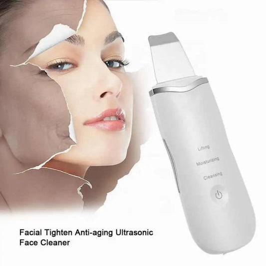 Ultrasonic Skin Scrubber Scrubber Deep Vibrate Facial Cleaner Shovel Face Scrubber Peeling Black Head Remover Facial Massager Beauty World Shop