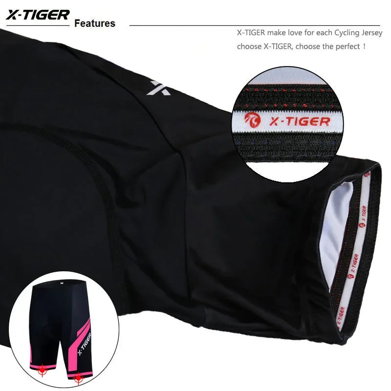 X-TIGER Women Cycling Shorts 5D Gel Padded Shockproof MTB Mountian Bicycle Shorts Road Racing Bike Shorts Summer Outfit Clothing Beauty World Shop