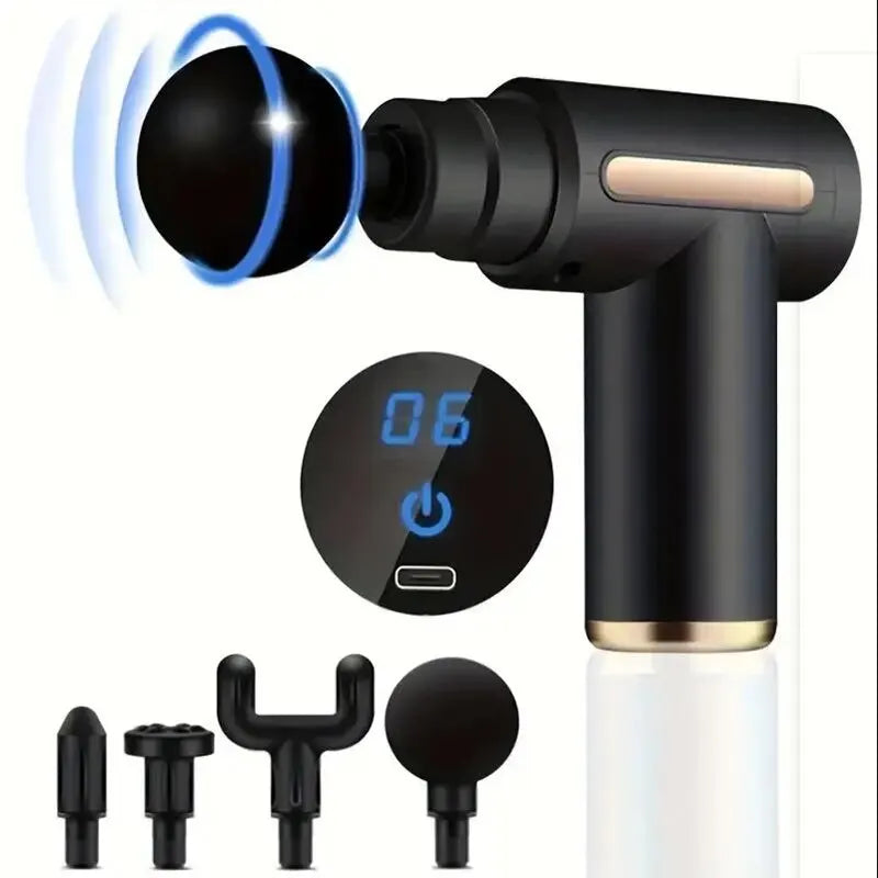 Portable Fascia Gun Vibration Massage Gun For Body Neck Back Deep Muscle Relaxation Fitness Slimming One Head Beauty World Shop