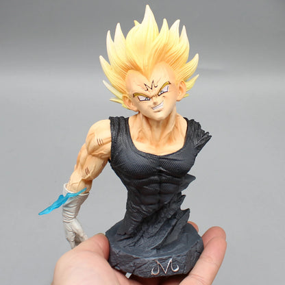 16.5cm Dragon Ball Majin Vegeta Bust Anime Action Figure Model Statue Collection Desktop Decoration Ornament Toys Boys Gifts Beauty World Shop
