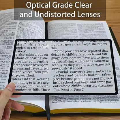 Full Page Large Sheet Magnifier Magnifying Glass Reading Aid Glass Page Magnifying Lens Reading Magnifier Beauty World Shop