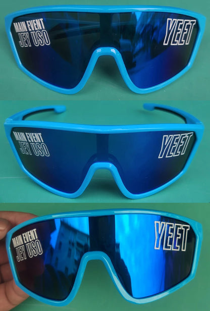 Jey Uso YEET Sunglasses Sports Shades MAIN EVENT Blue Glasses Bloodline USOS RARE Colors Motorcycle Glasses Beauty World Shop