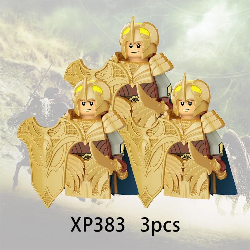 3pcs Lord Rings Elves Orcs Army Dwarf Rohan Mini Action Toy Figures Building Blocks Assembly Toys for Kids Birthday Gift Beauty World Shop