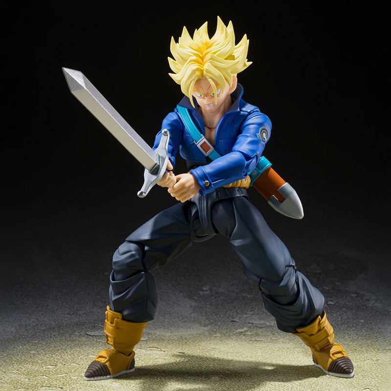 Anime Dragon Ball Z Figures Shf Super Saiyan Trunks Action Figure Collection Model 15cm Future Boy Torankusu Movable Toys Gifts Beauty World Shop