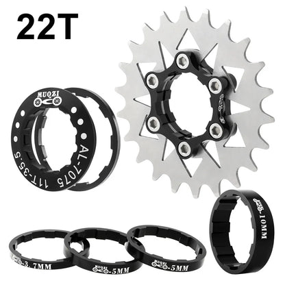 MUQZI Single Speed Cassette Cog 12T 13T 14T 15T 16T 17T 18T 19T 20T 21T 22T Bike Cassette Conversion Kit Beauty World Shop