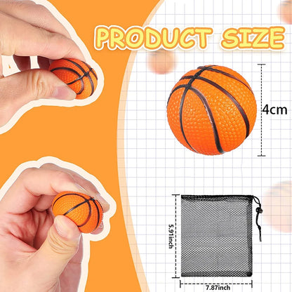 6/12/24pcs Mini Basketball Party Favors Squishy Mini Stress Ball Basketball Sports Bouncy Stress Balls School Reward Fidget Toys Beauty World Shop