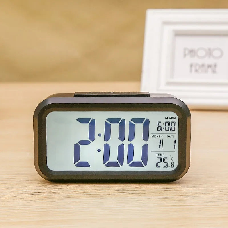 Digital Led Clock Household Bedside Battery Powered Multi-function Alarm Clock Desk Things for the Room Table Clocks Home Decor Beauty World Shop