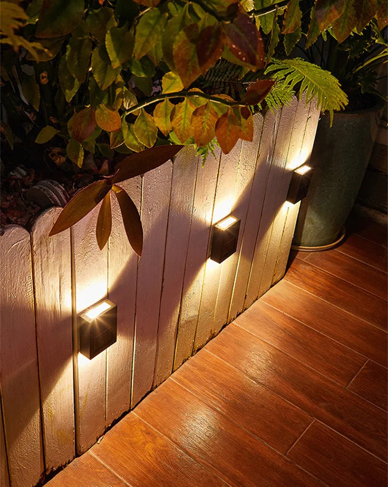 Solar LED Outdoor Light Solar Lighting Sensor Lamp Streetlights Exterior Garden Decoration Garland Waterproof Solar Wall Light Beauty World Shop