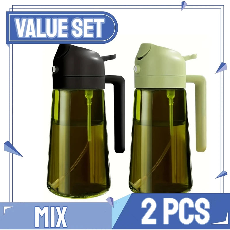 2in1 Kitchen Spray Oil Dispenser Oil Sprayer Polisher Or Only Brush Spray for Air Fryer Salad Grilling Roasting Cooking Kitchen Beauty World Shop