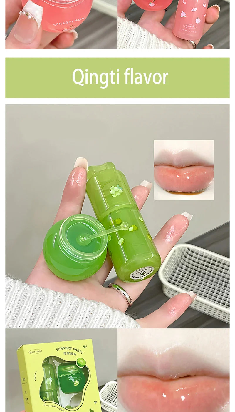 SENSORY PARTY Hydrating & Brightening Lip Mask - Deep Moisture, Lip Wrinkle Reduction, 24-Hour Hydration Lip Oil Beauty Trend Shop