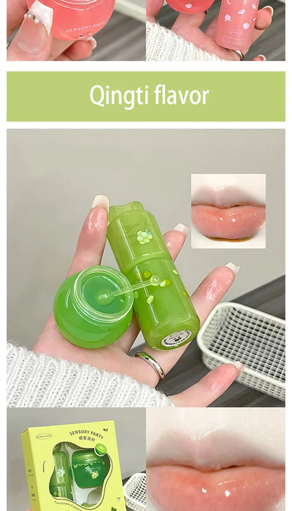 SENSORY PARTY Hydrating & Brightening Lip Mask - Deep Moisture, Lip Wrinkle Reduction, 24-Hour Hydration Lip Oil Beauty Trend Shop