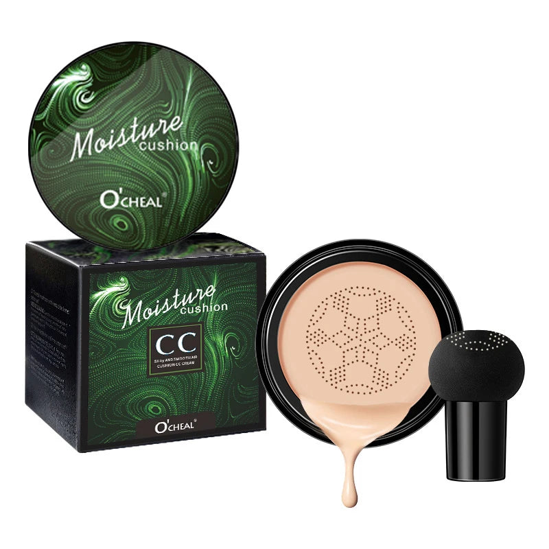 Ocheal BB Cream Air Cushion Compact Make Up Foundation Concealer Cream for Face Cosmetics Makeup Mushroom Head Puff Beauty World Shop