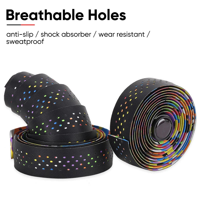 New Road Bike Handlebar Tapes Shock-absorbing Cycling Anti-slip Handlebar Bar Tape Wear-Resistant Bicycle Strap Bikes Belt Beauty World Shop