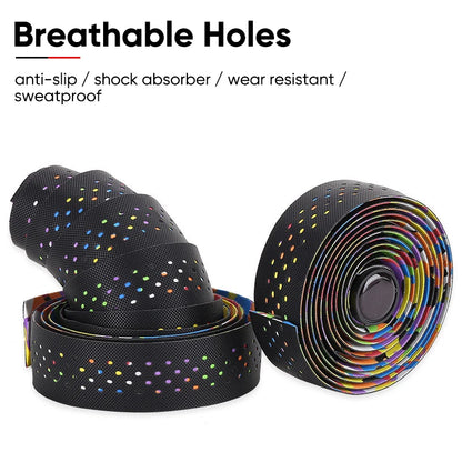 New Road Bike Handlebar Tapes Shock-absorbing Cycling Anti-slip Handlebar Bar Tape Wear-Resistant Bicycle Strap Bikes Belt Beauty World Shop