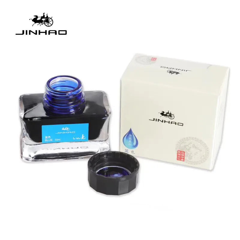 Jinhao Premium 50ml Fountain Pen Ink - Smooth Black/Blue/Blue Black Calligraphy Ink - Ideal for Writing and Beauty World Shop