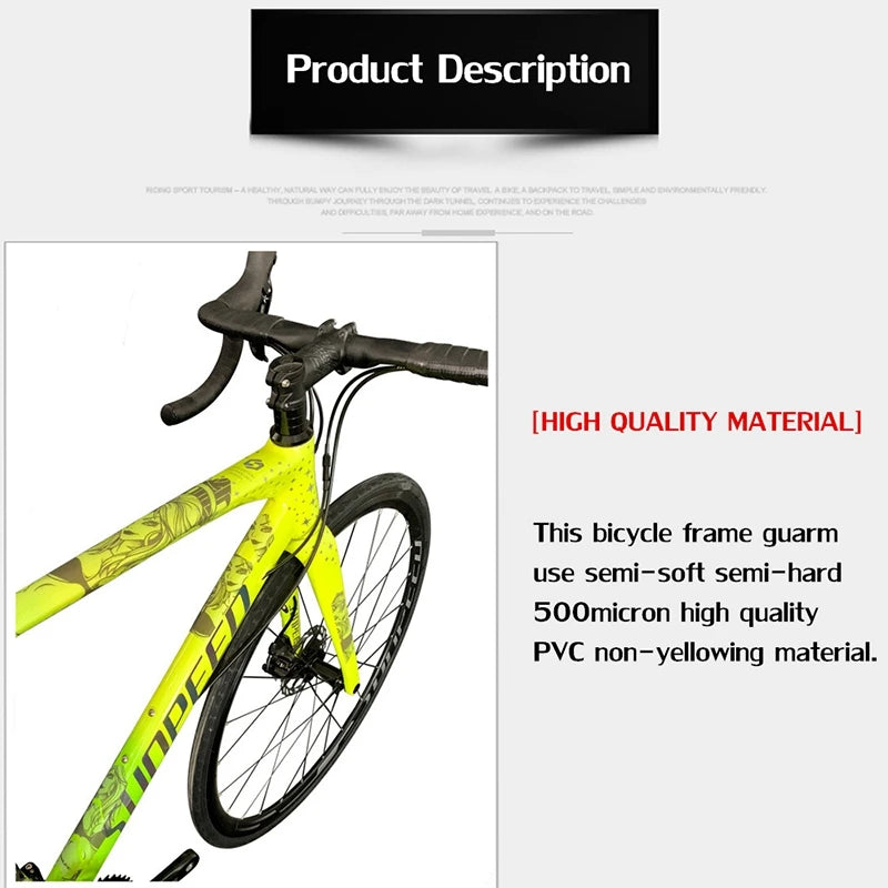 ENLEE The New Removeable Sticker Road Bicycle Paster Guard Cover 3D MTB Mountain Bike Scratch-Resistant Protect Frame Protector Beauty World Shop