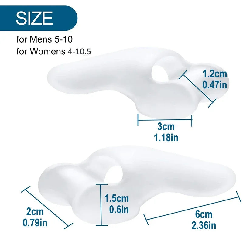 Get Relief from Bunions with 2pcs Soft Big Toe Corrector - Perfect for Night and Home Use, Long-term Comfort Beauty Trend Shop