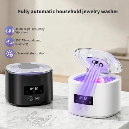 NEW HOT Small portable cleaning machine full-automatic household cleaning jewelry braces contact lens cleaner Beauty World Shop