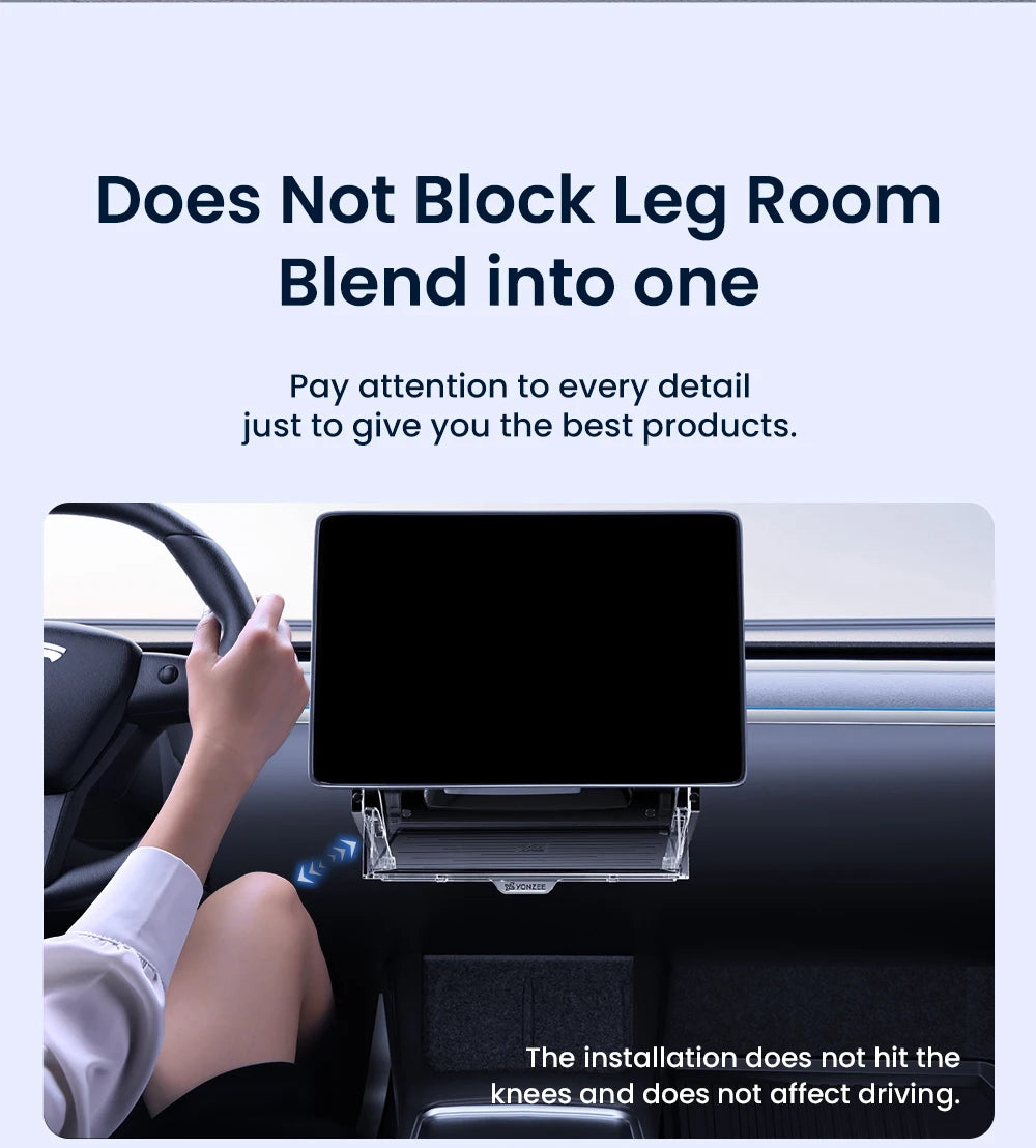 YZ For New Tesla Highland Model 3 Y Juniper Tray Magnetic Under Screen Fold Storage Box ETC Screen Storage Box Accessories Beauty World Shop