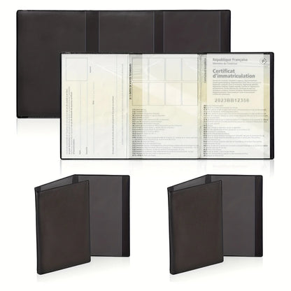 Vehicle Registration & Insurance Card Holder - Transparent Plastic Document Sleeve for Car/Motorcycle Papers Beauty World Shop