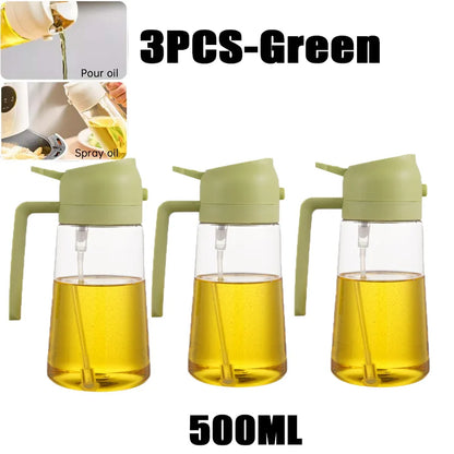 200/300/500ml Oil Spray Bottle BBQ Cooking Olive Oil Sprayer Plastic Baking Oil Spray Empty Bottle Vinegar Bottle Or  Oil brush Beauty World Shop