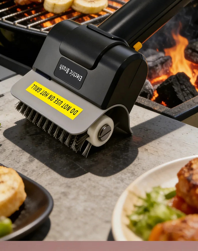 Electric Grill Brush Outdoor BBQ Handheld Grease Rack Tool Brush Stainless Steel Cleaner for Rust and Dirt Removal Beauty World Shop