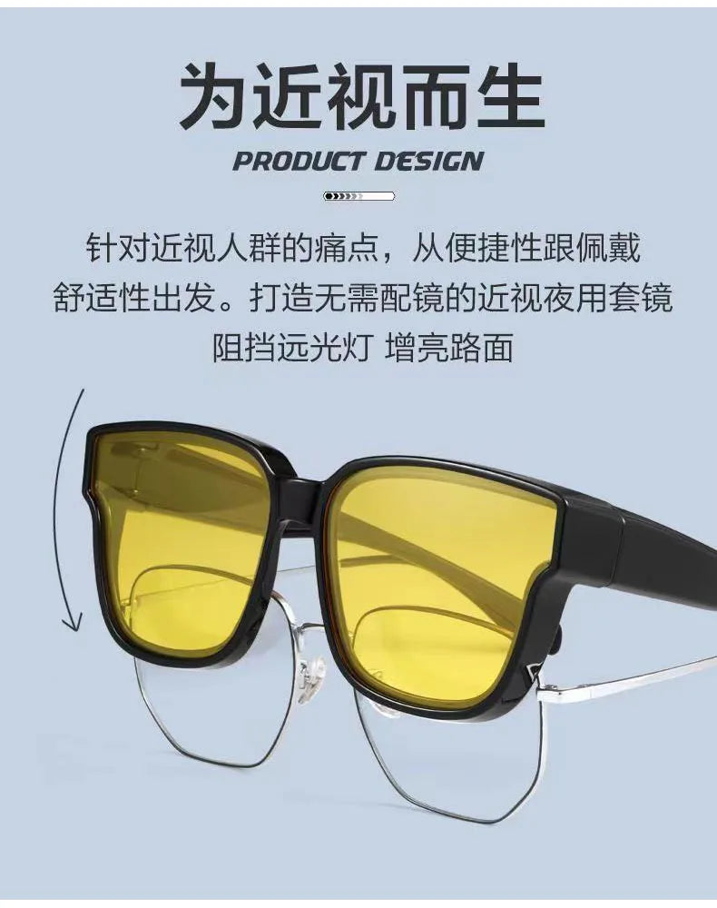 New Fashion Polarized Sunglasses Cover Over Myopia Prescription Glasses Portable Men Women Vintage Fishing Driving Eyewear Beauty World Shop